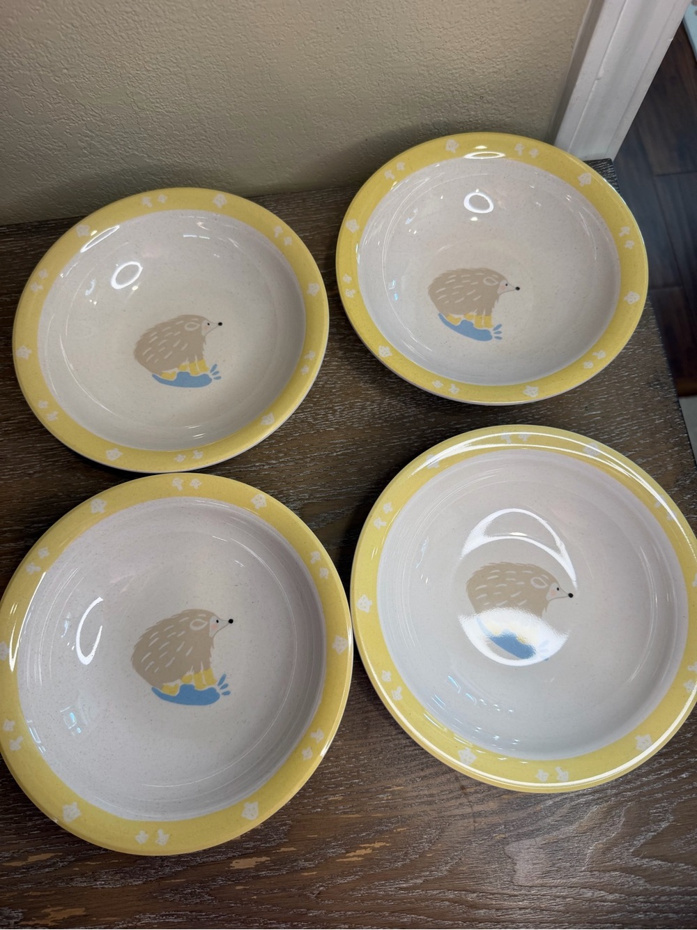 17.5 fl oz Figural Headgehog Dinner Bowls set of 4 - Pillowfort